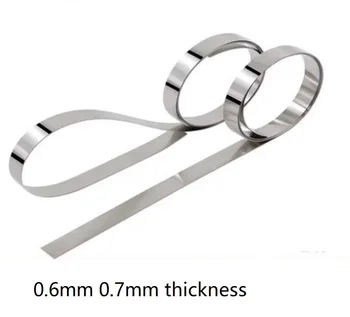 0.6 mm 0,7 mm de espesor de acero inoxidable 304 de cinta de acero Inoxidable de la correa del embalaje del SUS 304 de la cinta ss304 de la tira de la banda de acero inoxidable