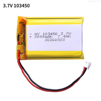 103450 3.7 V 2000mAh batería Recargable de Polímero de Litio de la Batería, para MP5,Juguetes,Cámaras, GPS, Bluetooth, Altavoces de Alta Capacidad