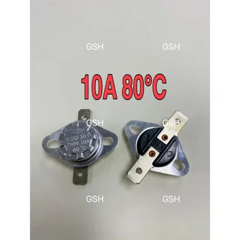 (1pcs) 80°C 10A 250V KSD301 Temperatura del Termostato de Control de temperatura Interruptor de
