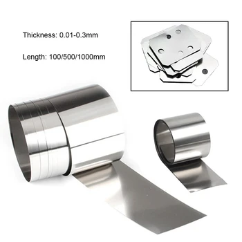 1pcs espesor de 0.01 mm~0,3 mm en acero inoxidable 304 de la tira de la placa, delgada placa de acero resistencia a la corrosión, longitud 100-1000mm