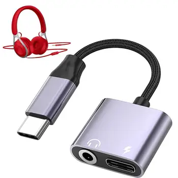 2 En 1 Tipo C Adaptador de USB A Jack de 3,5 Mm Adaptador de Cable de Audio de Tipo C Auricular Convertidor P30 Mate 30 Pro de Samsung