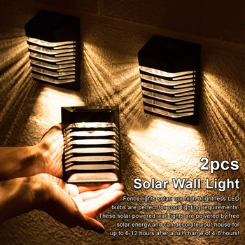 2 Piezas de energía Solar de la Pared la Luz de Batería Portátil Operado Multi-modo de Lámpara