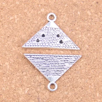 26pcs Encantos Egipto Pirámide 20x32mm Antiguos Colgantes de la Vendimia de Plata Tibetana Joyería,DIY Para Collar Pulsera