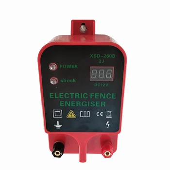 2X 10 KM de Cerco Eléctrico de Ganado de Alta Tensión de Pulso del Controlador de Alarma Impermeable del LCD de la Pantalla de Voltaje(Enchufe de la UE)