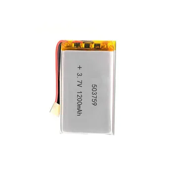 3.7 V 1200Mah 503759 Li-Ion Li-Polímero de la Batería de Li 2.0 JST 2Pin Para el RELOJ INTELIGENTE de la CÁMARA de la TABLETA de JUGUETES ELÉCTRICOS PORTÁTILES de DVD, MP3, GPS