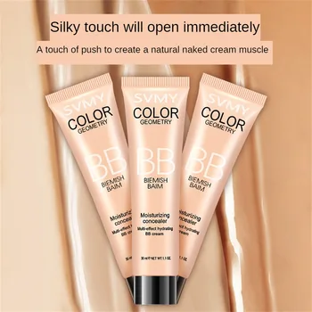 4 Cara de Color Líquido de la Fundación de Seda Hidratante Corrector BB Cream Ligera Transpirable de Control de Aceite de Aislamiento de Crema de Duración del Maquillaje