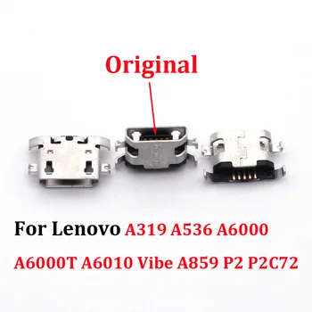 5-100pcs 5Pin Para Lenovo A319 A536 A6000 A6000T A6010 Ambiente A859 P2 P2C72 mini micro puerto de Carga usb jack socket Conector