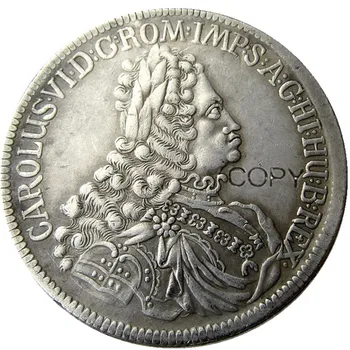 Alemania Euro Austria 1 Thaler - Karl VI Salón de 1721 Plateado Copia de la Moneda