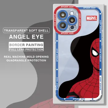 Caja transparente para Samsung A22 A53 A32 A10s A03 A52s A71 A42 A31 A52s A13 A20s A03s de la Cubierta Suave de los Superhéroes de Marvel Spiderman