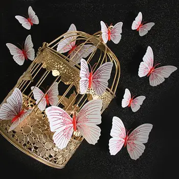 Caliente 12PCS Luminoso Imanes de Nevera 3D Diseño de la Mariposa de Calcas Arte Pegatinas de la Sala de la Decoración del Hogar, de BRICOLAJE, Decoración de la Pared