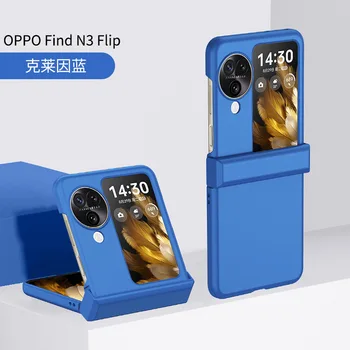 Caso De OPPO Find N3 Flip N3Flip a prueba de Golpes Duros de la PC de la Piel Color Caramelo Azul Negro Verde