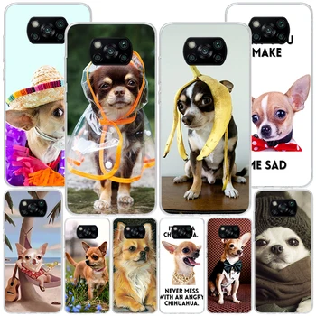 Chihuahua Cachorro Taza de té Perros Phnoe Caso de Xiaomi Poco X5 Pro X4 X3 Gt Nfc M5S M4 M3 M2 F3 F2 F1 Mi Nota 10 Lite A2 A3 Único Co