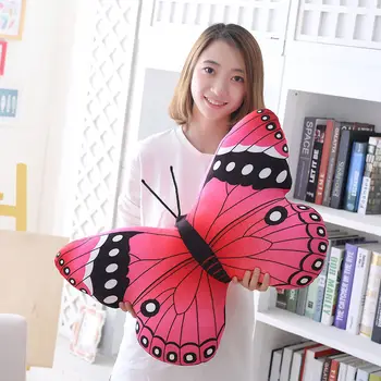Colorido imitación de la mariposa almohada de Peluche de juguete neto Caesalpinia pulcherrima muñeca de trapo cojín almohada chica de regalo de cumpleaños