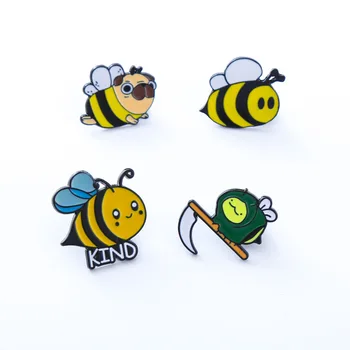 De dibujos animados lindo animal abeja Broche poco Gracioso abeja insecto Insignia de la Ropa de la bolsa de Sombrero Creativo pin mayorista de Accesorios de Regalo para tus amigos