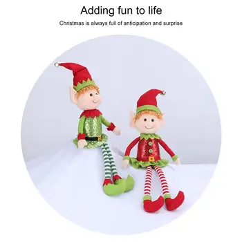 Dsktop Elf Juguete Colorido de patas Largas del Juguete de la Felpa 65 cm de Navidad Elf Decoración hechos a Mano Adorable Escritorio Adorno para la Fiesta
