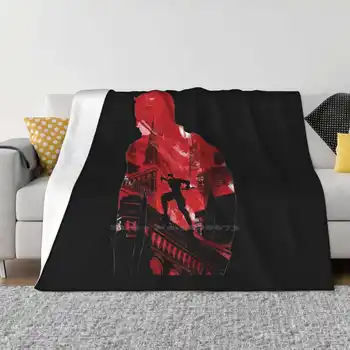 El Diablo Rojo Héroe De La Camisa De Diseño Creativo De Luz Delgada De Franela Suave Manta De Los Cómics De Superhéroes De Cómic De Carácter Murdock Gimnasio