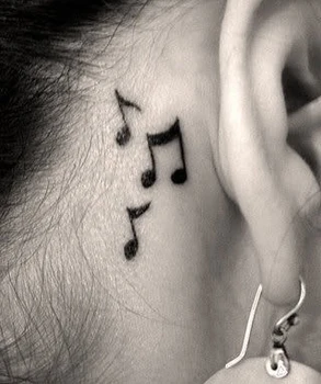 Impermeable etiqueta engomada Temporal del Tatuaje en la oreja dedo nota de la música de las aves estrellas de la línea racha de henna tatto flash del tatuaje falso para las mujeres 24