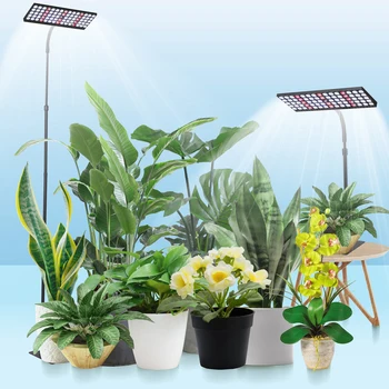 JCBritw 90W LED Crecen la Lámpara de Pie para las Plantas de Interior Ajustable Piso de Escritorio de Pie Luces de la Planta Blanca de Espectro Completo con IR