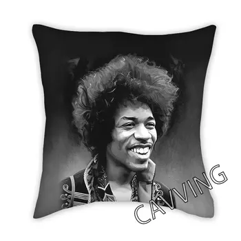 Jimi Hendrix Impreso en 3D Poliéster Decorativos Fundas de almohada cojín de Cubierta de la Plaza de la Cremallera de los Casos los Fans de los Regalos de la Decoración del Hogar U02