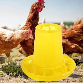 La novela de Pollo Alimentador Anti-rust Práctica PE Estable Fuerte Resistencia de Pollo de Comida Alimentador de Aves de corral de Alimentación de Cubo de Fácil Uso