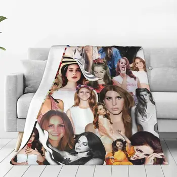 Lana Del Rey Collage Manta de Lana de Primavera, de Otoño de Música Multifunción Super Suave de las Frazadas de la Cama al aire libre de la Manta de la Pieza