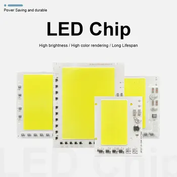LED COB Chip de 10W 20W 30W 50W 100W 220V Inteligente IC No Necesita Conductor 150W 200W LLEVÓ la Bombilla de la Lámpara para la Luz de Inundación del Reflector de Bricolaje, Iluminación