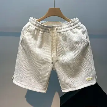 Moda Casual Pantalones Cortos Con Bolsillos De Absorción De Sudor Geométrica De Textura Fina Culturismo Deportes Pantalones Cortos