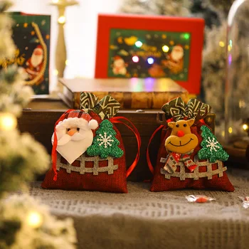 Más reciente Navidad 2023 Santa Sacos de Navidad Bolsa de Regalo de Dulces de Manzana de la Bolsa de Navidad Decoraciones para el Hogar Nuevo Año 2024 Noel Presenta