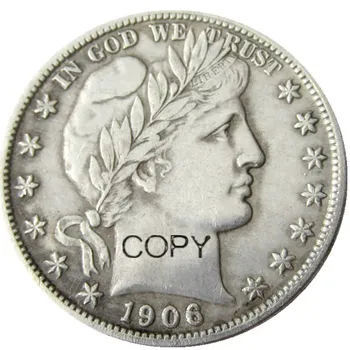 NOS 1906 P/S/S/D Peluquería de Medio Dólar de Plata Chapado en Copia Decorar Moneda