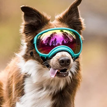 Perro de Mascota Gafas de sol con Correa Ajustable Protección UV Winproof de la Moda de Perro de Gafas para los Viajes de Esquí y Anti-FogPet Gafas