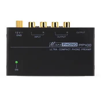Phono Preamp para Tocadiscos PP400 DC 12V tocadiscos Preamplificador de Electrónica de Audio Estéreo Tocadiscos para la fijación de Accesorios