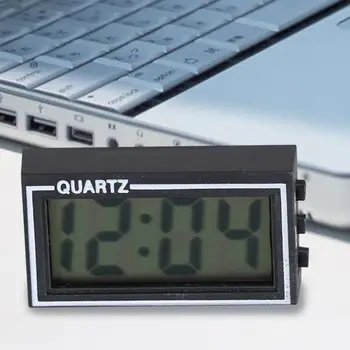 Reloj Universal de la Gran Pantalla LCD de ABS Auto Electrónica Reloj Digital Mini Minimalista pilas de Reloj LED Para el Salpicadero del Coche
