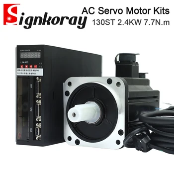 SignkoRay 2.4 KW 7.7 N. m Motor Servo de la CA del Controlador de Kits de 130ST 3000RPM 220V 9A para el Control Industrial L3N-50D +130ST-M07730