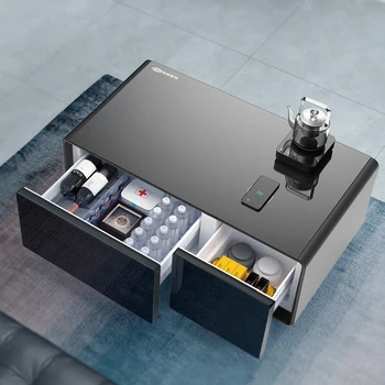 Smart home appliance mesa de café 90L refrigerador mesa de café con carga inalámbrica