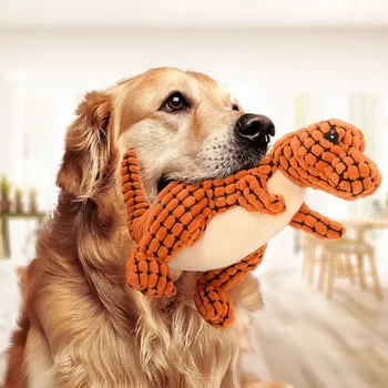 Squeaky Juguetes para Mascotas por Medio de Grandes Perros de Peluche Cachorro de Perro Grande de Juguetes para Masticar los Animales de la Forma de Perro Mascota Duradera Masticar Molar Juguete Accesorios