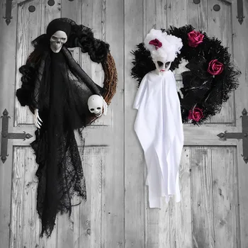 Terrorífica Fiesta De La Decoración: Halloween Fantasma Para Colgar En La Puerta