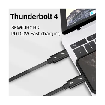 Thunderbolt 4 Cable USB C 8K 60Hz Certificados de 40 gbps de Velocidad Rápida PD100W para Macbook Pro Acer USB 4 C422