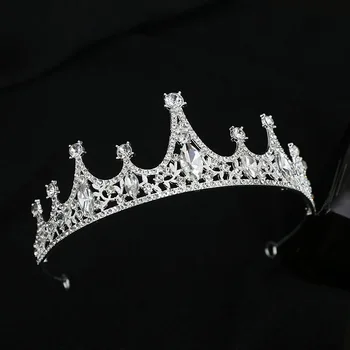 Tiaras y Coronas de Novia de la Joyería de la Boda Accesorios para el Cabello de Cristal de la Princesa de Aleación de diamantes de imitación de Diadema de Moda Hairwear para Wowen