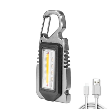 Tipo-C de Carga USB de la MAZORCA LED Mini Linterna 7 Modos de Acampar Trabajos de Reparación de la Lámpara