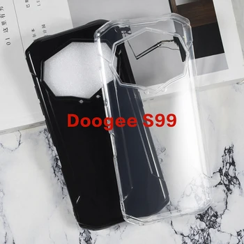 Transparente de la caja del Teléfono Para Doogee S99 Cubierta Posterior DoogeeS99 de Silicona Caso Protector Negro Suave de TPU Caso Para Doogee S99 S 99 Funda