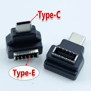 USB 3.1 Panel Frontal Encabezado de tipo USB e hembra tipo c macho Cable adaptador de 90 grados usb a usb e conector hembra