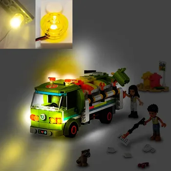USB Luces Set de Lego 41712 Amigos de Reciclaje de Camiones de Bloques de Construcción de Ladrillo, No incluyen el Modelo de Lego
