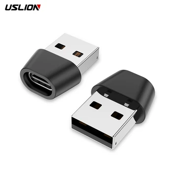 USLION USB OTG Macho A Tipo C Hembra Adaptador Convertidor USB Tipo C cable Conector del Adaptador Para Macbook Samsung S21 Datos Cargador
