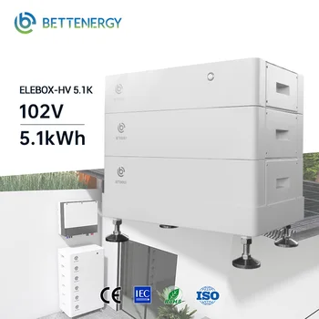 Venta directa de fábrica de alta calidad solar de la batería de litio Lifepo4 batería ELEBOX HV-5.1 K 102V 50Ah solar de la batería de litio